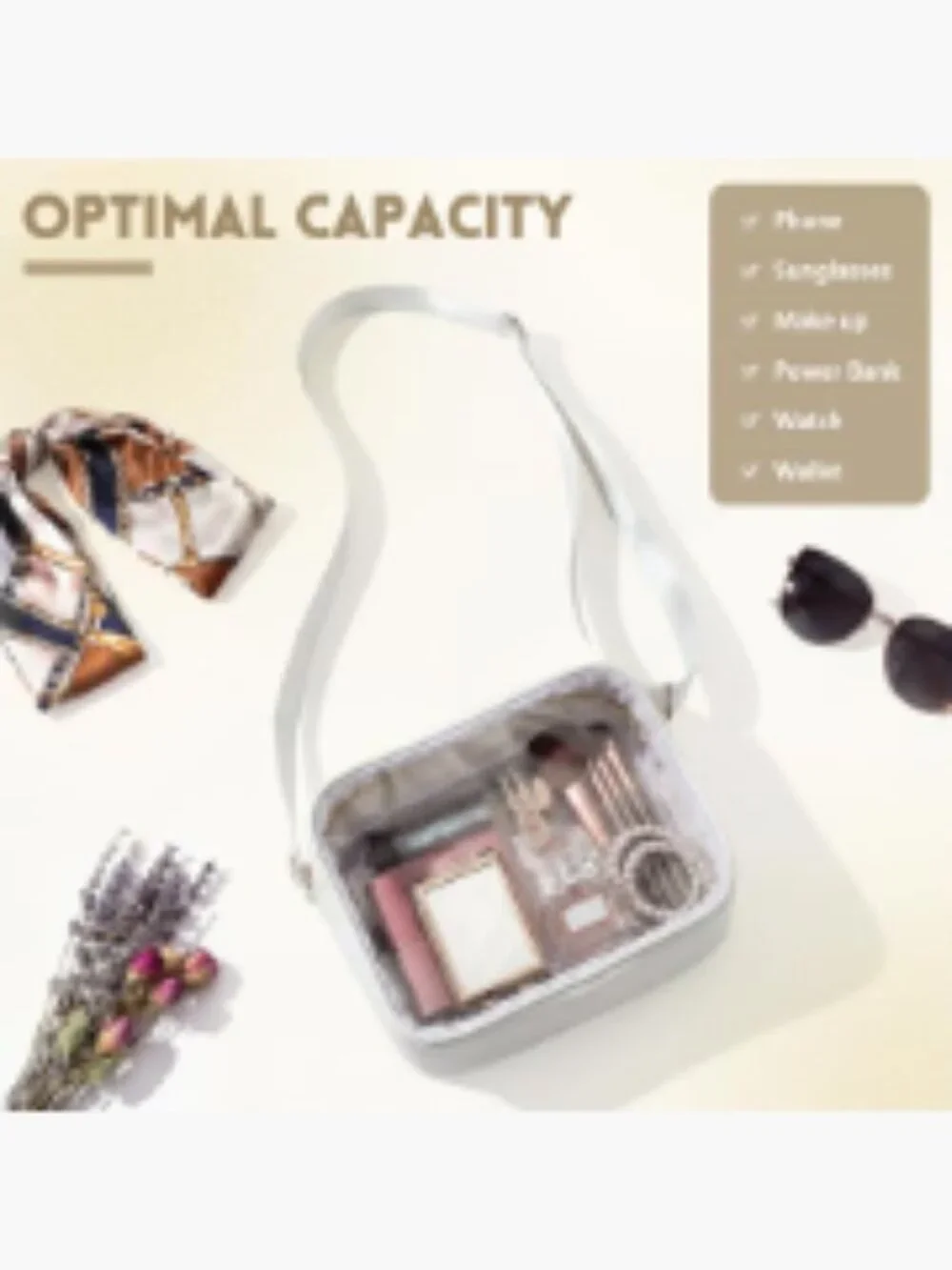 Clear Stadium Approved Crossbody Bags Bulk 16pk Adjustable Strap Transparent
